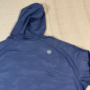 Peter Millar Hoodie Womens Large Navy Camo MF24EK45A Performance Pullover